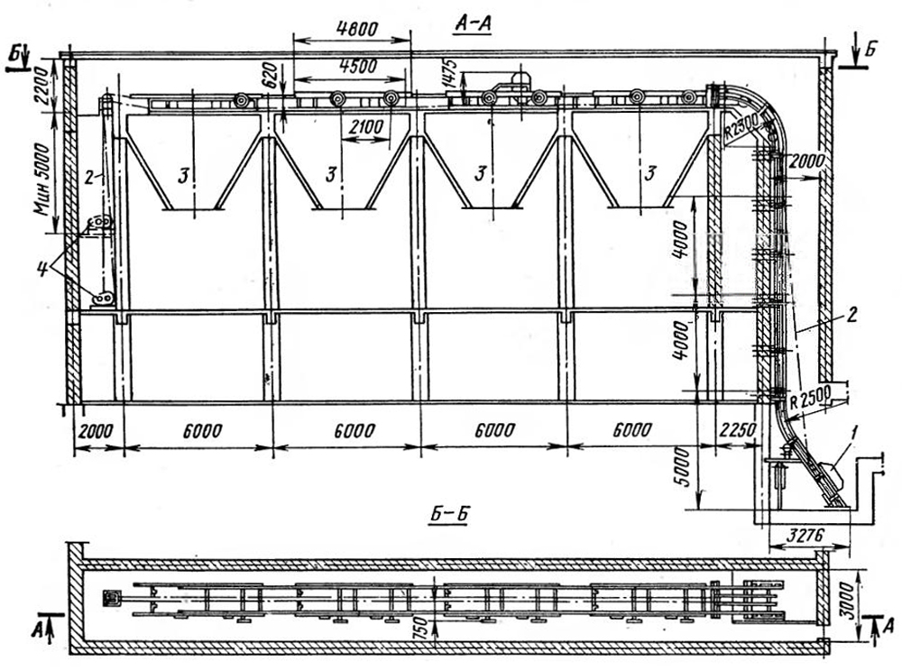 Топливоподача с дробилкой и подъемником